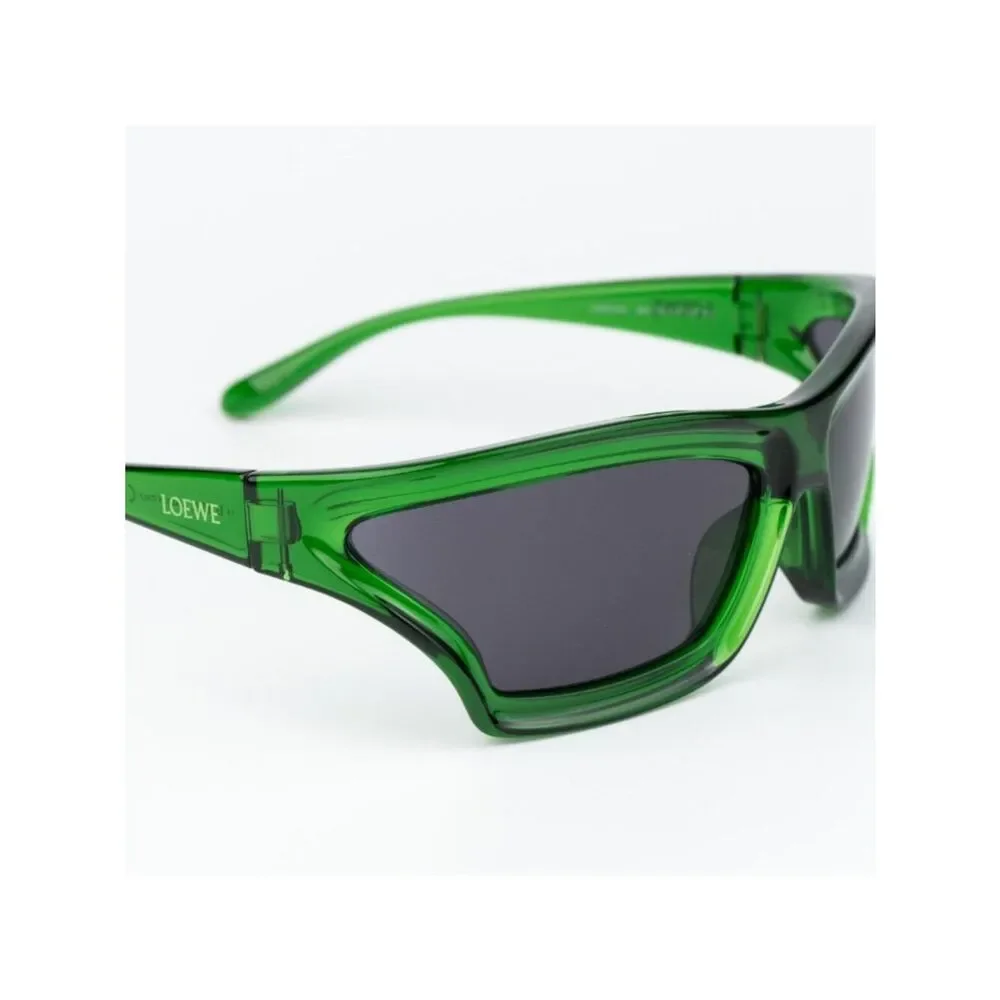 Loewe x PAULA'S IBIZA Men Sunglasses Green Smoke Wraparound LW40143U 98A